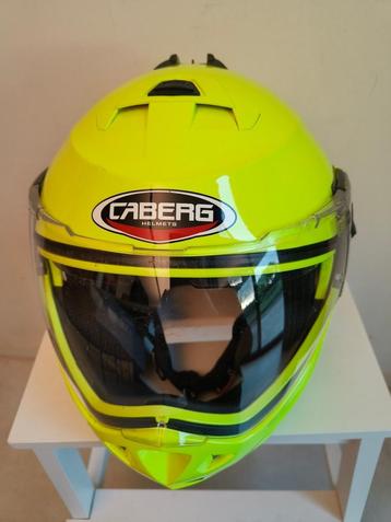 Caberg helm fluo geel medium, Motoren, Ophalen, M, Systeemhelm, Caberg
