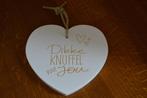 Houten hartje wit Dikke knuffel voor jou, Ophalen of Verzenden, Zo goed als nieuw