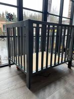 Grijs park met parklegger Koeka, Kinderen en Baby's, Babyparken, Ophalen, Gebruikt, Rechthoekig, In hoogte verstelbaar