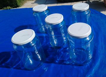 5 grote bokalen van 2 liter beschikbaar voor biedingen