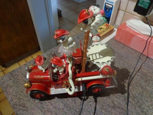 Enesco brandweer -  2 muziekdozen, Antiek en Kunst, Curiosa en Brocante, Ophalen of Verzenden