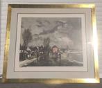 gravure apres saverys signe roger hebbelinck, Antiek en Kunst, Kunst | Etsen en Gravures, Ophalen of Verzenden