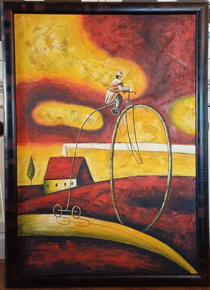 Peinture surréaliste dans le style de Salvador Dali, Antiquités & Art, Art | Peinture | Abstraite, Enlèvement ou Envoi