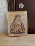 Icône religieuse sur bois Vierge Marie enfant Jésus, Enlèvement ou Envoi