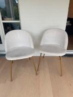 2 stoelen met zachte zitting, Huis en Inrichting, Ophalen, Gebruikt, Twee, Wit