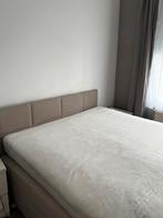 Boxspring met opbergruimte, Huis en Inrichting, Slaapkamer | Boxsprings, Ophalen, Gebruikt, Beige, Tweepersoons