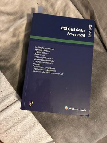 VRG Gent codex privaatrecht 2022-2023, Enlèvement, Comme neuf