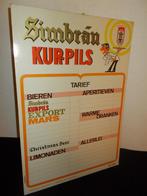 Maelfait - Kuurne - bier - Café Prijslijst karton -1955-60, Overige merken, Reclamebord, Plaat of Schild, Gebruikt, Ophalen of Verzenden