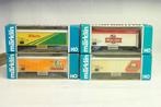 MARKLIN SNCB NMBS 4 WAGONS PUBLICITAIRES BELGES USAGES HO, Enlèvement ou Envoi, Courant alternatif, Wagon, Utilisé