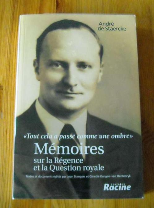 Mémoires sur la Régence et la question royale  (de Staercke), Livres, Histoire & Politique, Enlèvement ou Envoi