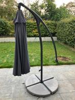 parasol met voet en betonnen gewichten, Ophalen, Gebruikt, Zweefparasol, 3 tot 4 meter