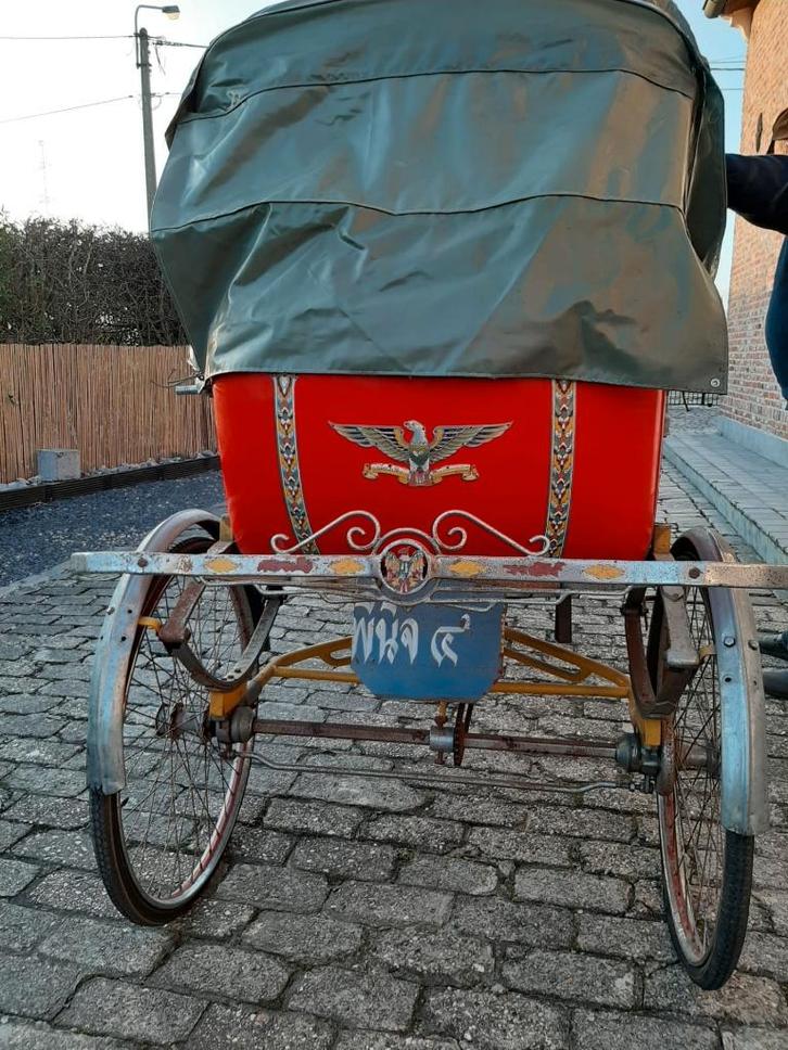 Mooie zeldzame echte Thaise Riksja, jaren 50, Fietsen en Brommers, Fietsen | Bakfietsen, Gebruikt, Ophalen