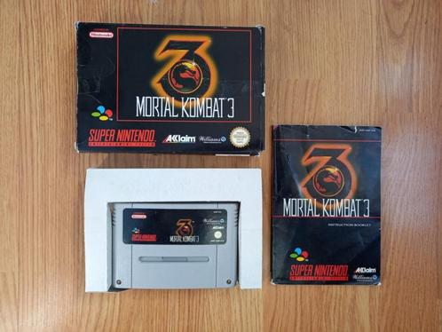 Mortal Kombat 3 complete in box (CIB) voor de SNES, Consoles de jeu & Jeux vidéo, Jeux | Nintendo Super NES, Utilisé, Combat, 2 joueurs