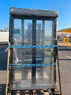 Grijze aluminium raamdeur van 140x215cm + p rolluik, Ophalen, Zo goed als nieuw