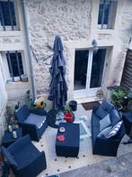 Salon de jardin plus parasol teleporter, Jardin & Terrasse, Accessoires mobilier de jardin, Enlèvement