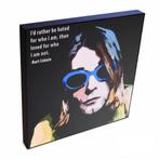 Cadre PopArt Kurt Cobain 25x25 cm, Collections, Comme neuf, Affiche, Œuvre d'art ou Peinture, Enlèvement ou Envoi