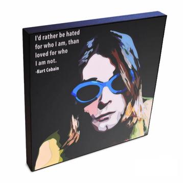 Cadre PopArt Kurt Cobain 25x25 cm