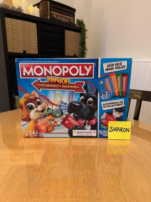 Monopoly Junior Elektronisch Bankieren - Bordspel, Hobby en Vrije tijd, Gezelschapsspellen | Bordspellen, Zo goed als nieuw, Ophalen