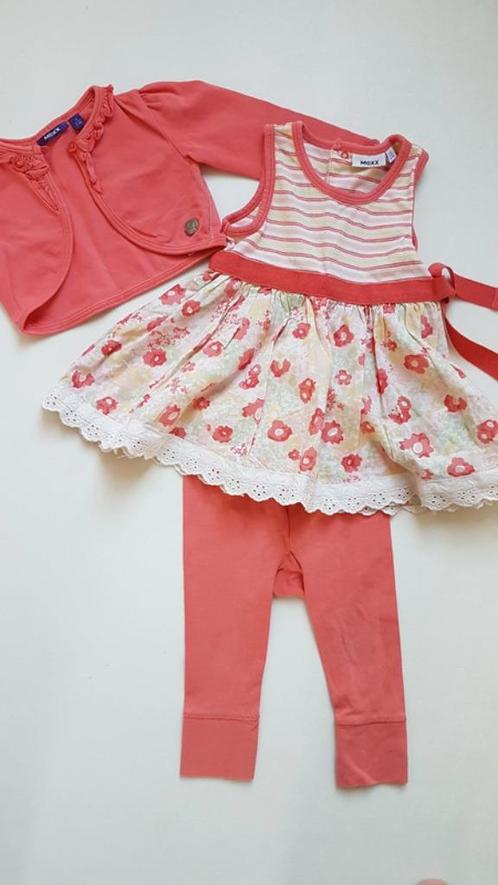 MEXX - Ensemble 3 pièces robe/legging/gilet T.6-9 mois/68 cm, Kinderen en Baby's, Babykleding | Maat 68, Gebruikt, Meisje, Setje