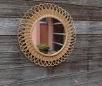 Vintage rotan spiegel, Ophalen of Verzenden