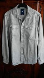 licht grijs jeanshemd heren M, Kleding | Heren, Overhemden, Ophalen of Verzenden, Grijs