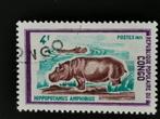 représentant Populaire. Congo 1972 - animaux sauvages  hippo, Animal et Nature, Affranchi, Enlèvement ou Envoi