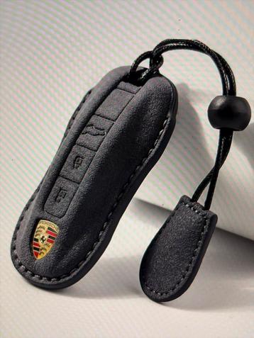 Porsche sleutel cover in donkergrijs suede beschikbaar voor biedingen