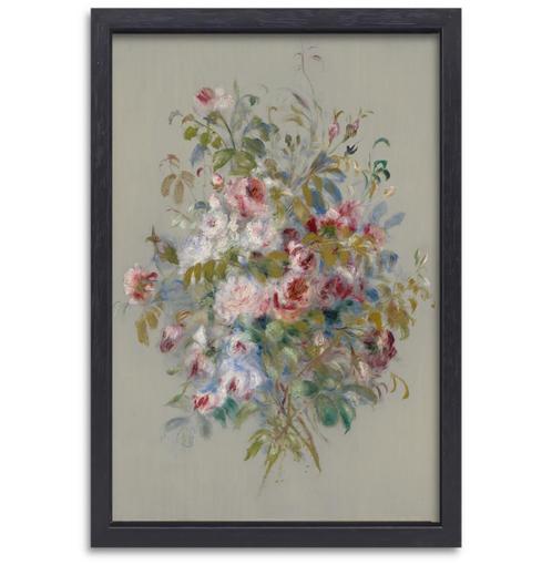 Bouquet de roses - Pierre-Auguste Renoir toile + cadre à pât, Antiquités & Art, Art | Peinture | Classique, Envoi