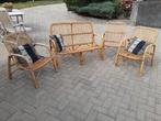 Tuin of veranda set in rotan, Ophalen, Gebruikt, Rotan