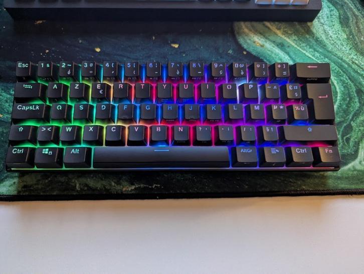 RK61 AZERTY | Gateron Milky Yellow | Tape+Foam Mod, Computers en Software, Toetsenborden, Gebruikt, Azerty, Draadloos, Gaming toetsenbord