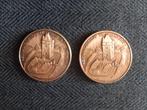 2 munten Herent, Postzegels en Munten, Munten | België, Ophalen of Verzenden, Brons