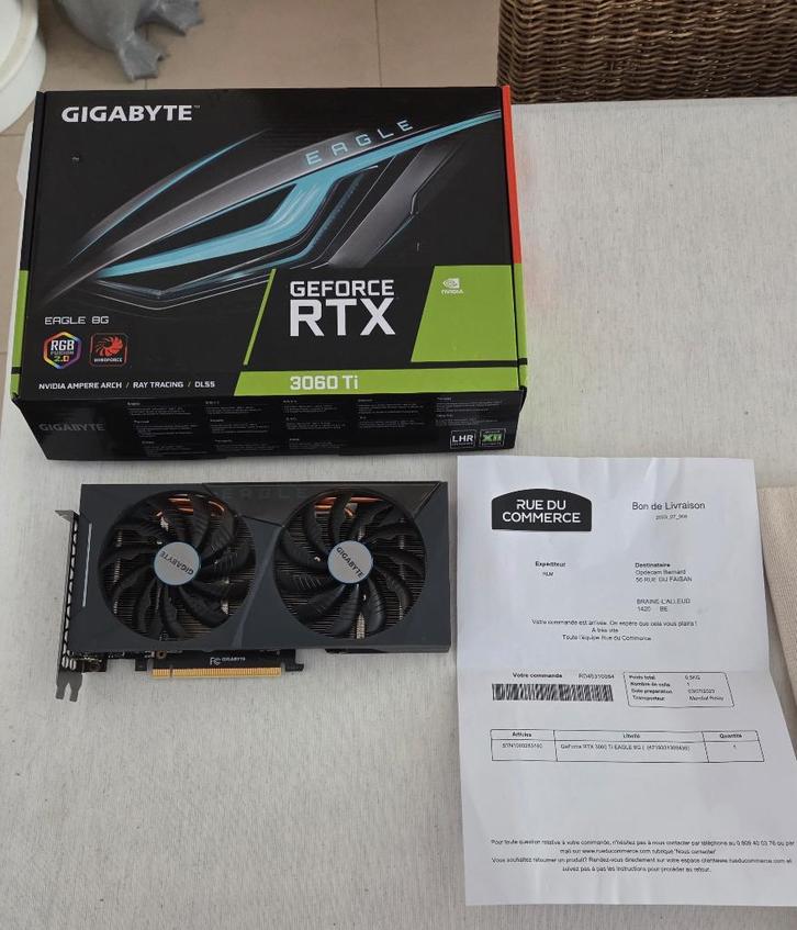 Gigabyte GeForce RTX 3060 Ti, Computers en Software, Videokaarten, Gebruikt, Nvidia, GDDR6, HDMI, DisplayPort, Ophalen of Verzenden
