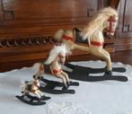 3 Houten paardjes, Antiek en Kunst, Kunst | Beelden en Houtsnijwerken, Ophalen of Verzenden