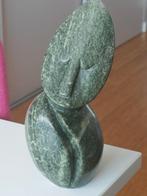 Sculpture art occidentale pierre Serpentine signé Oscar. C., Antiquités & Art, Enlèvement ou Envoi