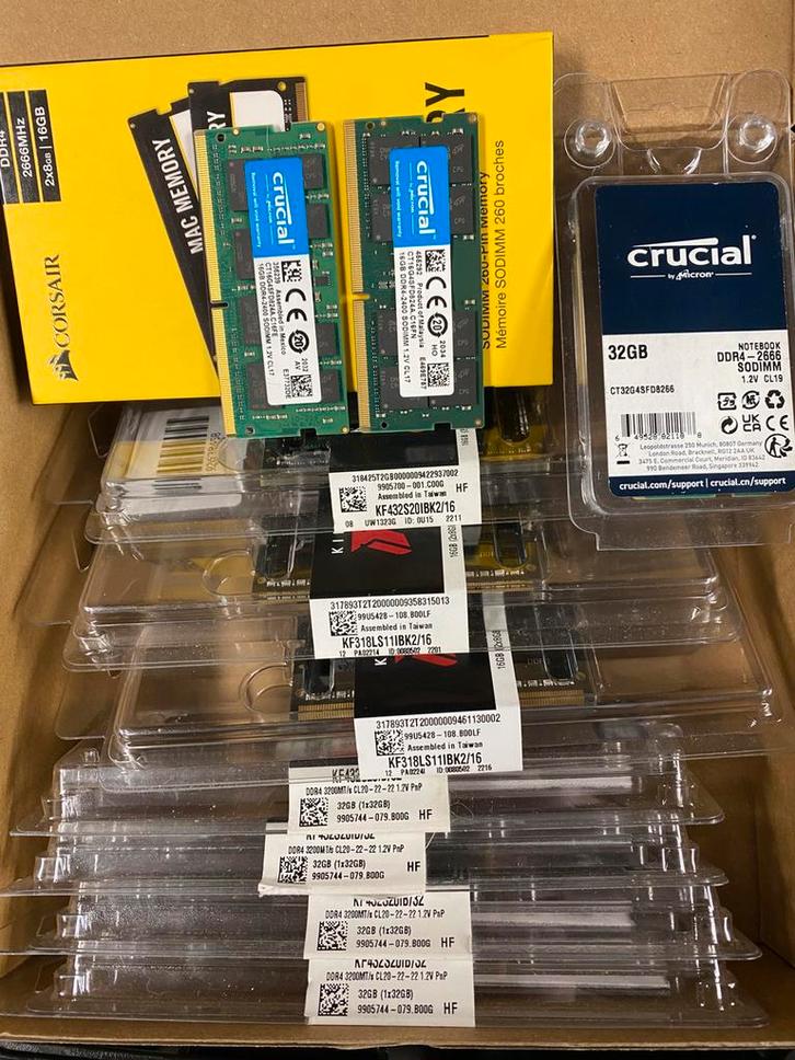 Ddr4 en ddr3 ram, Computers en Software, RAM geheugen, Laptop, 16 GB, DDR4, Ophalen