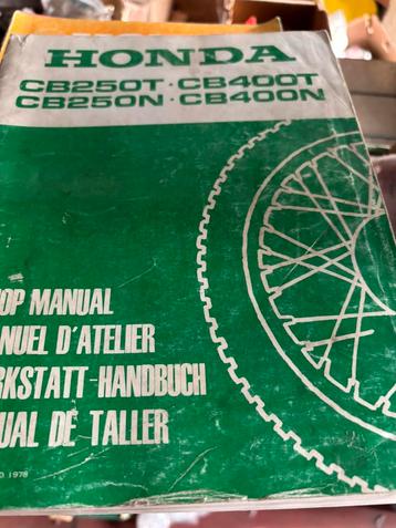 Workshopmanual Honda CB400N, CB250N ea beschikbaar voor biedingen