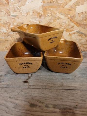 3 filliers paté potten beschikbaar voor biedingen