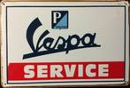 Metalen rusty-old wandplaat / wandbord Vespa Service, Ophalen of Verzenden, Nieuw