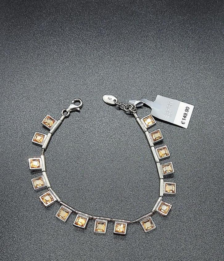 Armband in zilver en briljant, Esprit, Handtassen en Accessoires, Armbanden, Nieuw, Zilver, Zilver, Met bedels of kralen, Met edelsteen