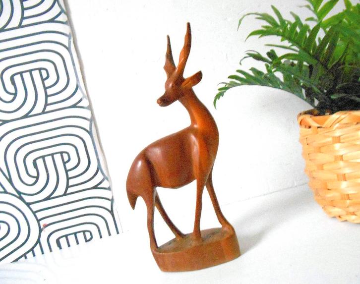 Statue de gazelle vintage (1960), Antiquités & Art, Art | Objets design, Enlèvement ou Envoi