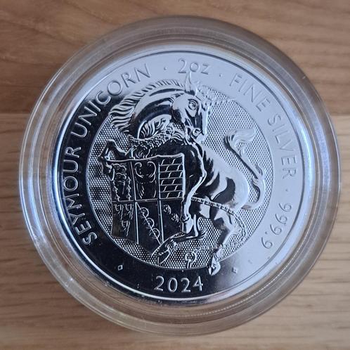 UK 2 oz silver Tudor Beasts SEYMOUR UNICORN 2024 BU £5, Timbres & Monnaies, Monnaies | Europe | Monnaies non-euro, Monnaie en vrac