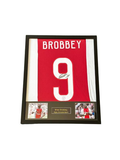 Brian Brobbey gesigneerd Ajax thuisshirt 2024-2025, Verzamelen, Sportartikelen en Voetbal, Zo goed als nieuw, Shirt, Verzenden