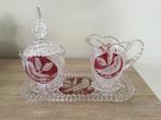 Vintage schaal met melkkan en suikerpot. Nieuwstaat., Enlèvement, Neuf