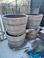 Half wijnvat/halve wijnton/bloembak/halve wijn ton/voederbak, Ophalen