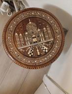 Table d'appoint orientale artisanale en bois incrusté, Enlèvement ou Envoi