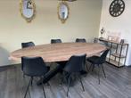 Ovale tavel met 6 stoelen, Huis en Inrichting, Tafels | Eettafels, Ophalen, Zo goed als nieuw