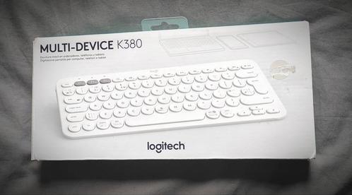 Clavier bluetooth Logitech multi-device k380 - blanc, Informatique & Logiciels, Claviers, Neuf, Qwerty, Ergonomique, Touches multimédia