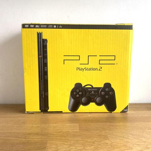 Console Playstation 2 Slim SCPH-70004 Charcoal Black + Spel, Games en Spelcomputers, Spelcomputers | Sony PlayStation 2, Zo goed als nieuw