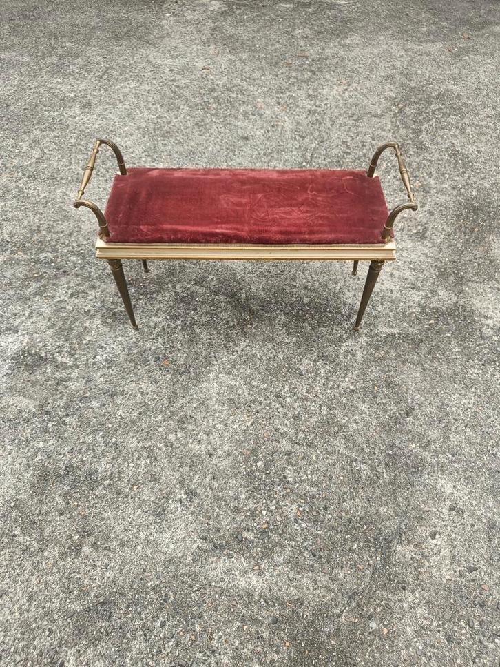 Vintage halbank / krukje Hollywood Regency, Antiek en Kunst, Antiek | Meubels | Stoelen en Sofa's, Ophalen of Verzenden