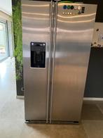 Amerikaanse grote frigo Inox, Elektronische apparatuur, Met aparte vriezer, 200 liter of meer, Zo goed als nieuw, Energieklasse A of zuiniger